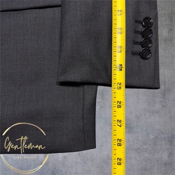 INDOCHINO LUXURY Mens Blazer 44R CASHMERE/WOOL Sport Coat 2-Button Jacket Gray - Picture 9 of 13
